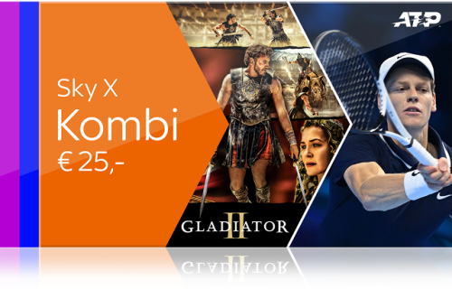 Stream dir jetzt Sky X Fiction und Sky X Sport um nur € 25,- mtl. statt € 40,99 mtl. - selbstverständlich monatlich kündbar.